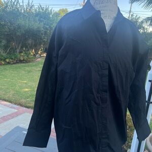 JustFab Black Button Down Shirt Women’s Size Small NWT